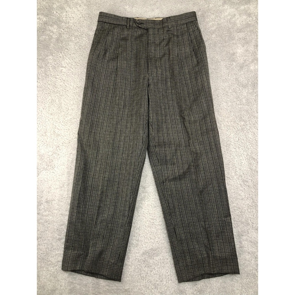 VTG Sergio Piumatti Pants Mens 31x28 Multicolor Made in Italy Wool Dress